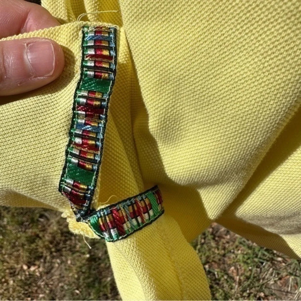 Robert Graham Men's Yellow‎ Button Front Twin Tipped Polo Shirt (2XL)